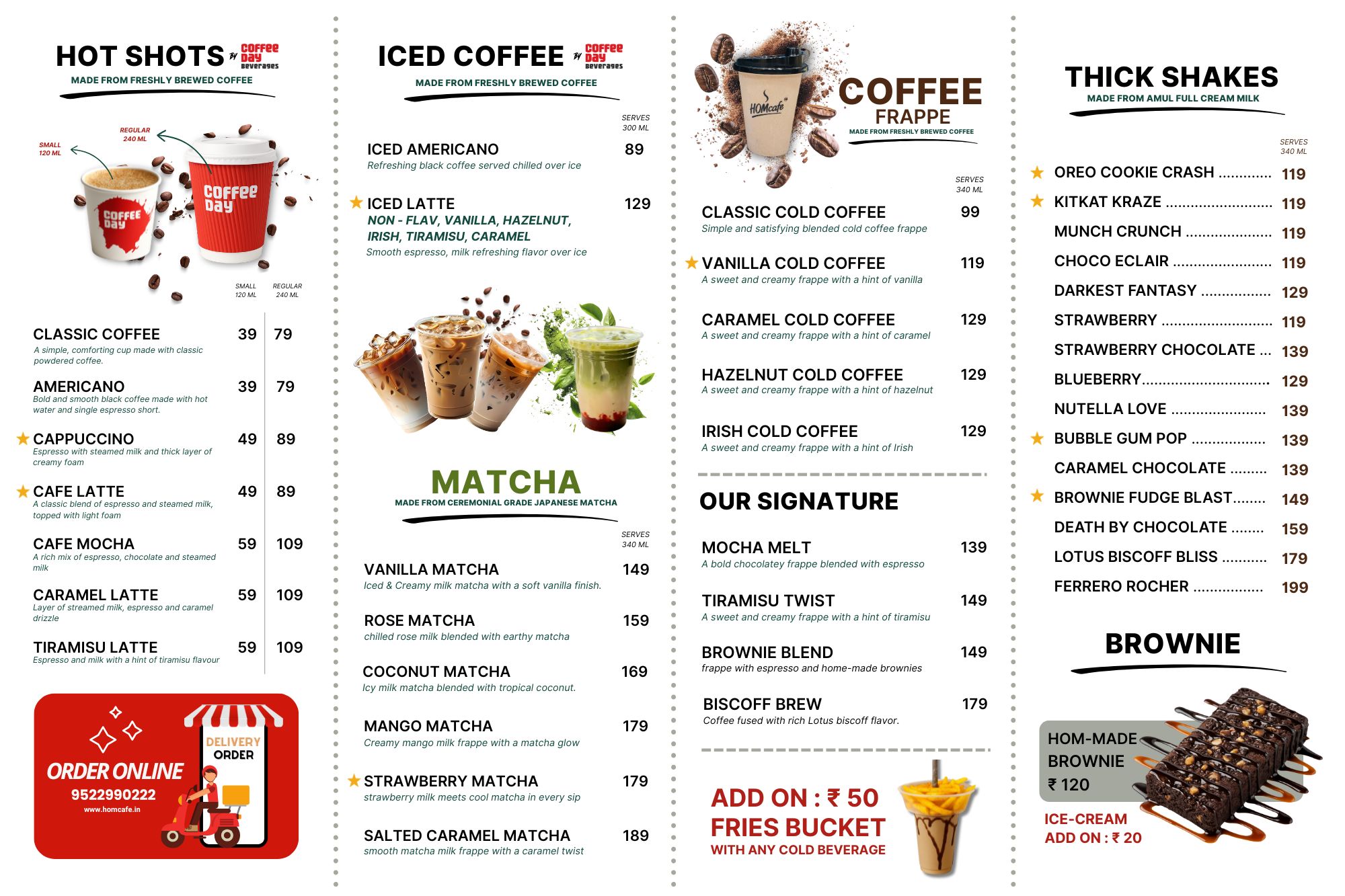HOMCAFE MENU